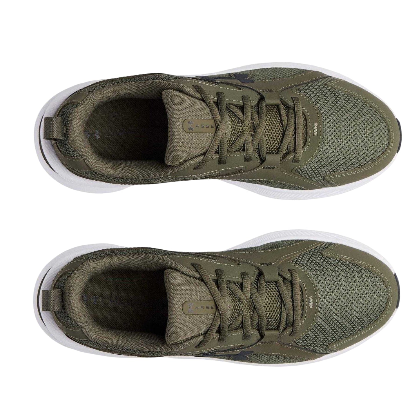 Marine-White - Side - Under Armour Mens Assert 11 Trainers