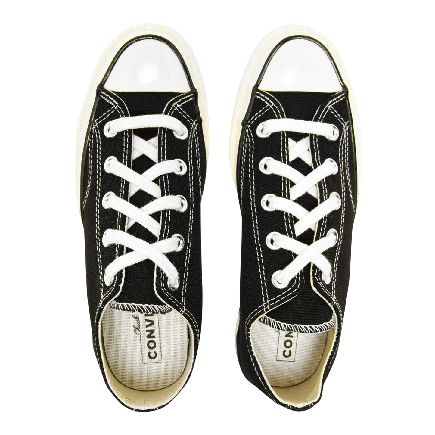 Black-Egret - Lifestyle - Converse Womens-Ladies Chuck 70 Canvas Trainers
