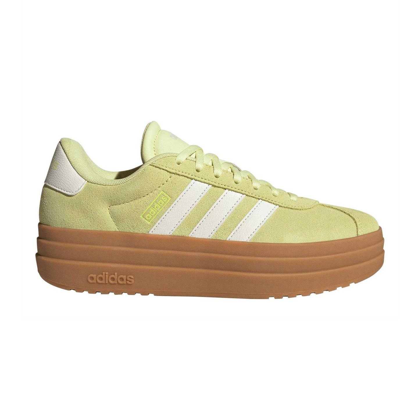 Yellow - Lifestyle - Adidas Womens-Ladies Court Bold Suede Platform Trainers
