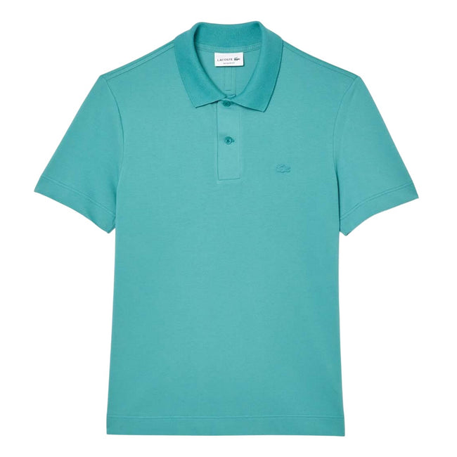 Green - Front - Lacoste Mens Movement Pique Regular Polo Shirt