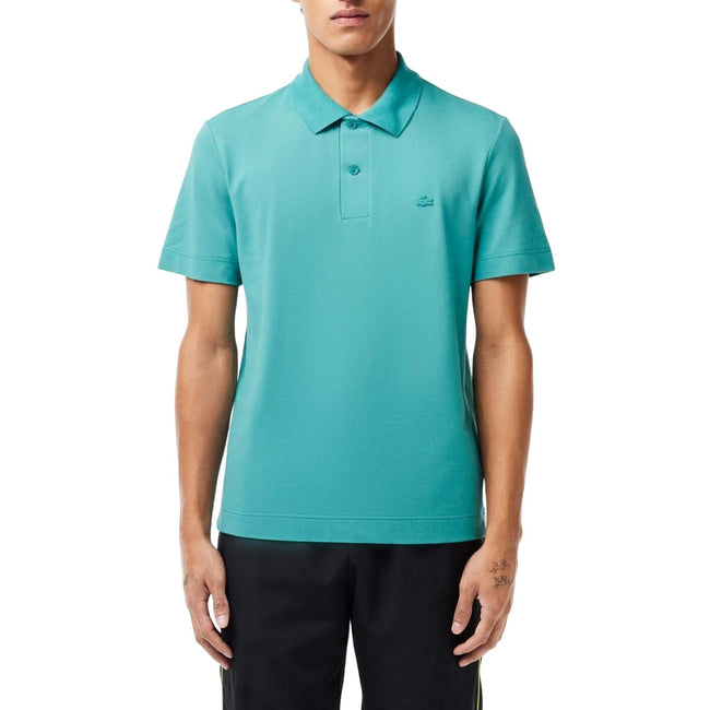 Green - Pack Shot - Lacoste Mens Movement Pique Regular Polo Shirt