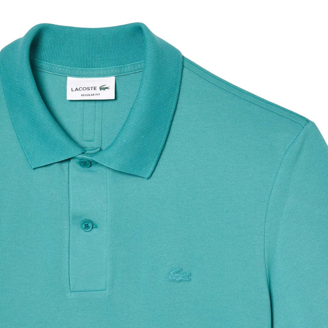 Green - Side - Lacoste Mens Movement Pique Regular Polo Shirt