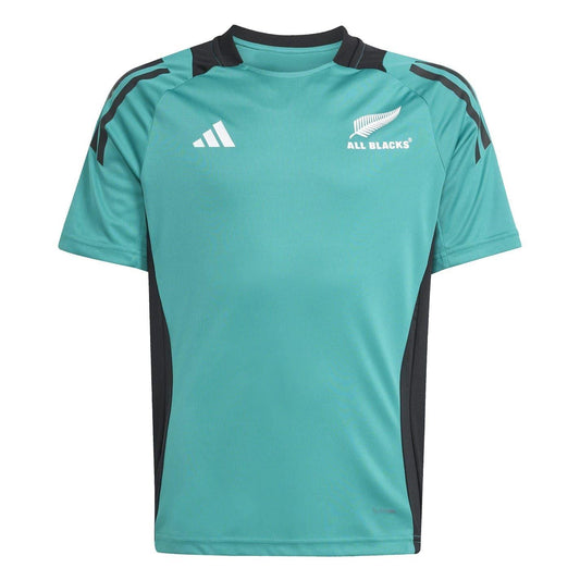 Teal - Front - Adidas Childrens-Kids New Zealand All Blacks T-Shirt