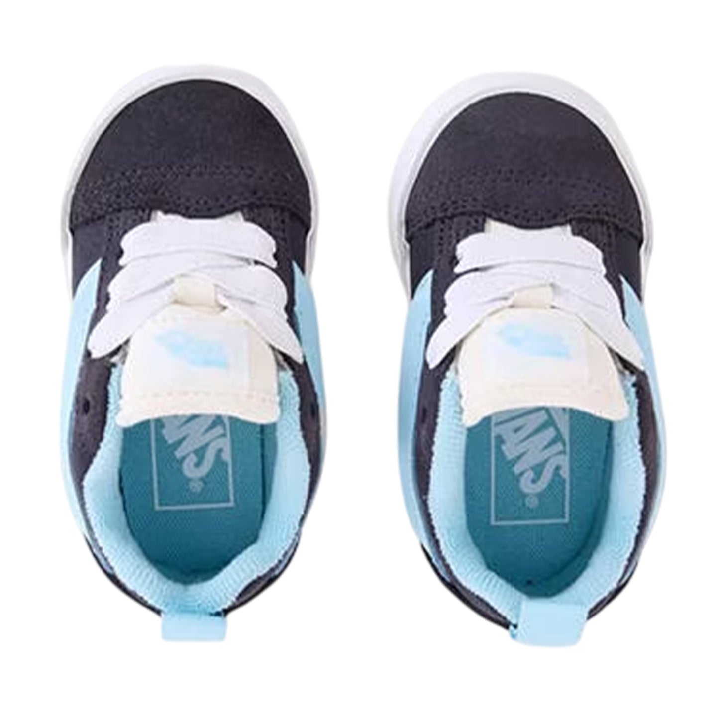 Grey-Blue - Side - Vans Toddler Knu Skool Retro Low Trainers