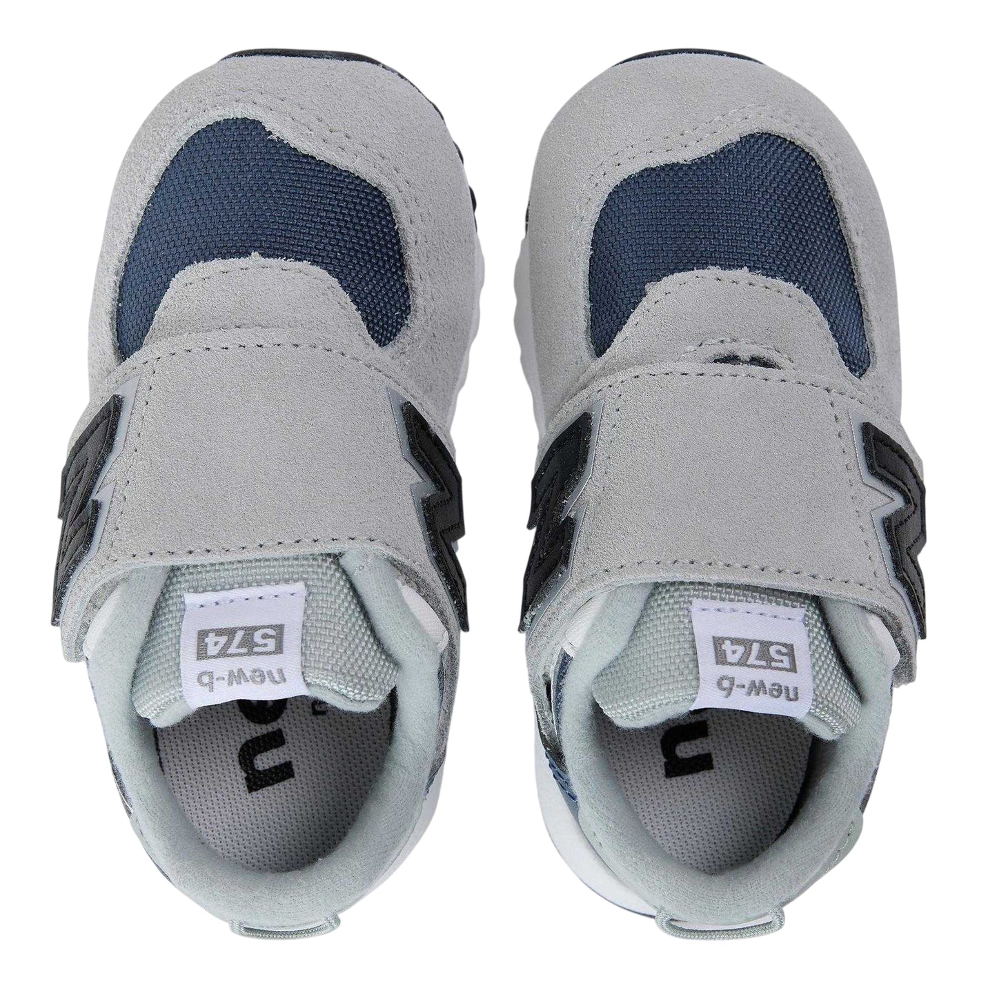 Grey - Side - New Balance Childrens-Kids 574 Flat Trainers