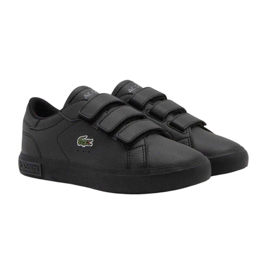 Black - Front - Lacoste Childrens-Kids Powercourt Trainers