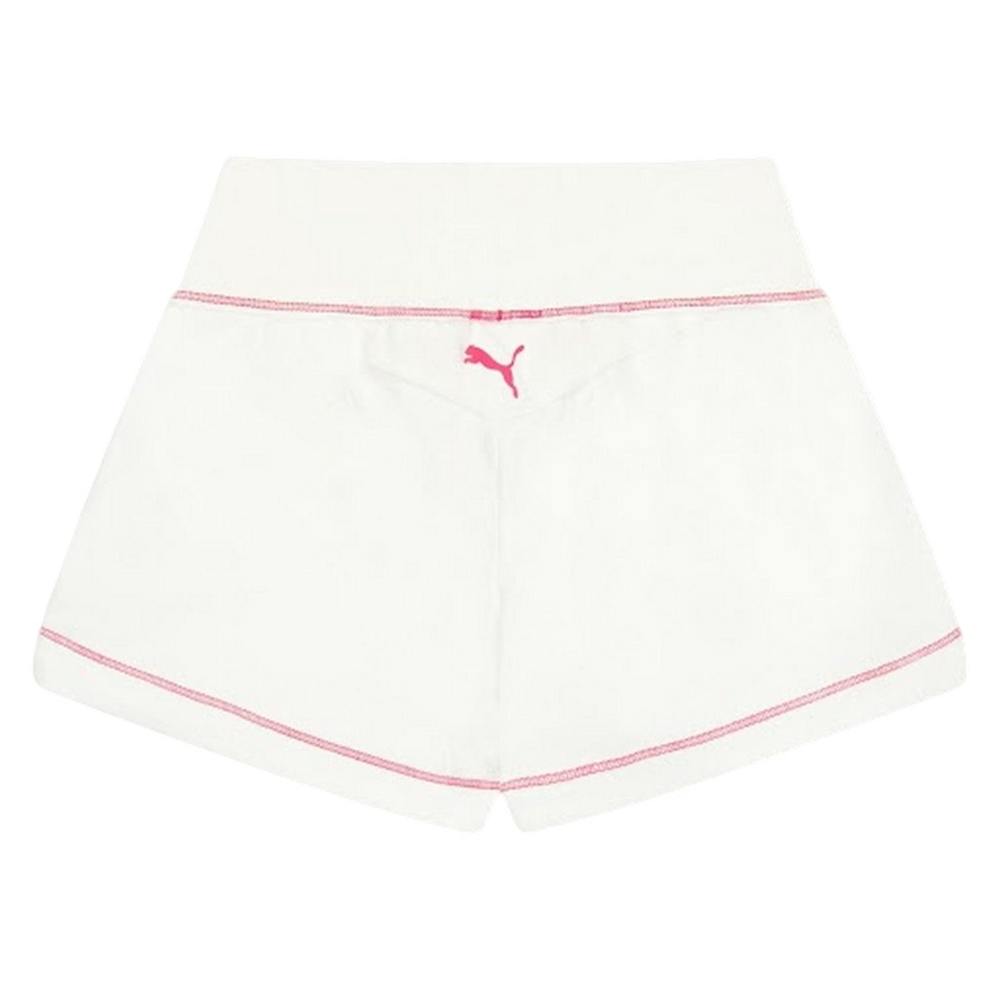 White - Back - Puma Childrens-Kids Knitted Logo Shorts