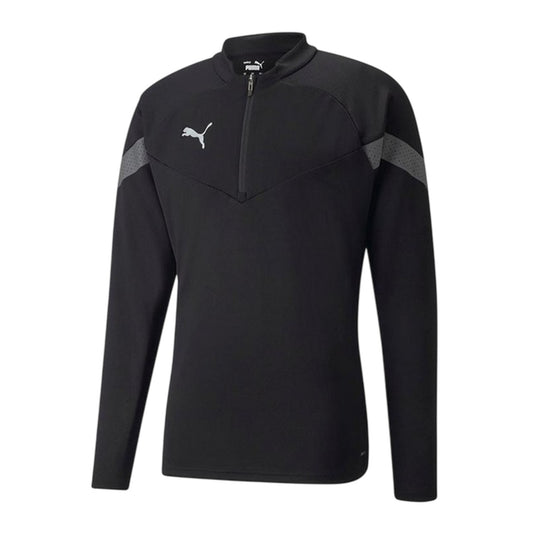Black Print - Front - Puma Mens TeamFinal Quarter Zip Training Track Top