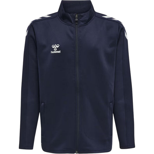 Marine - Front - Hummel Mens Zip Neck Athletic Track Jacket