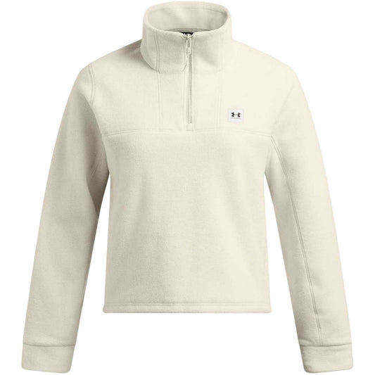 White - Front - Under Armour Womens-Ladies Expanse Zip Neck Long-Sleeved Sweatshirt