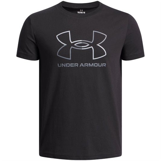 Black - Front - Under Armour Childrens-Kids Foundation Regular Short-Sleeved T-Shirt