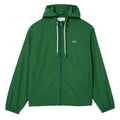 Green - Front - Lacoste Mens Detachable Hood Sports Jacket
