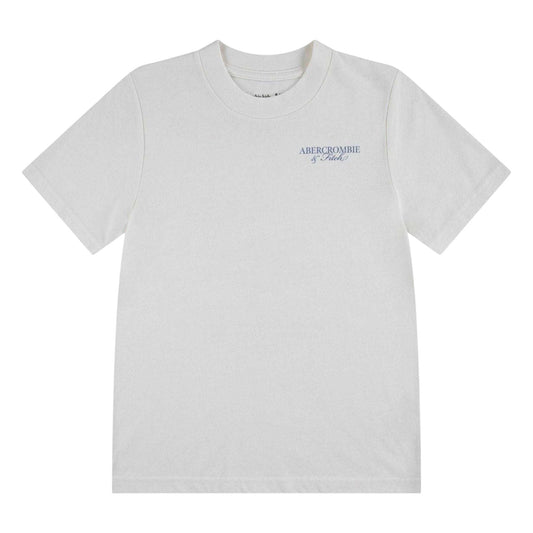 White - Front - Abercrombie & Fitch Childrens-Kids Back Print T-Shirt