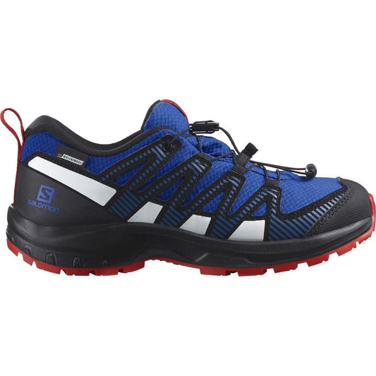 Lapis Blue-Black - Front - Salomon Childrens-Kids XA Pro V8 Shoes