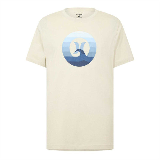 Cream - Front - Hurley Mens Wave T-Shirt