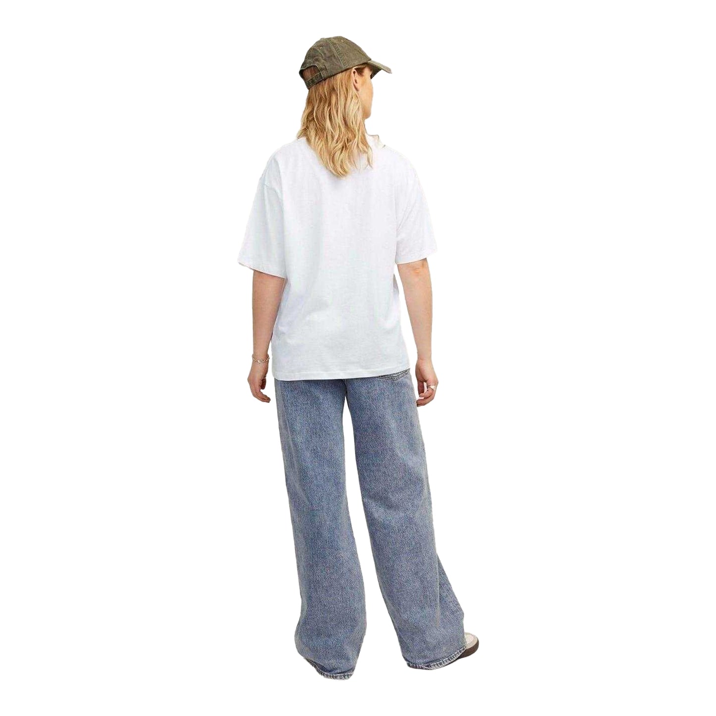 Bright White - Lifestyle - JJXX Womens-Ladies Logo Loose T-Shirt
