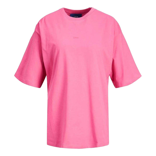 Carmine Rose - Front - JJXX Womens-Ladies Logo Loose T-Shirt