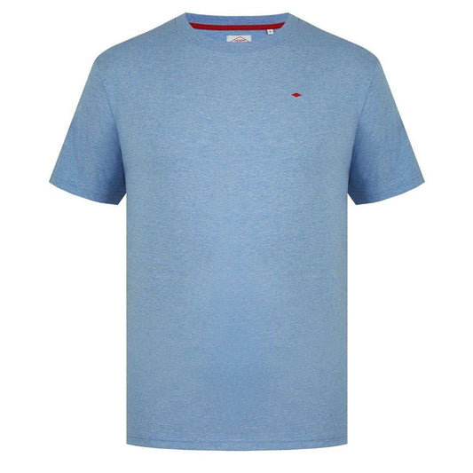 Sky Blue - Front - Lee Cooper Mens Essentials Small Logo Crew Neck T-Shirt