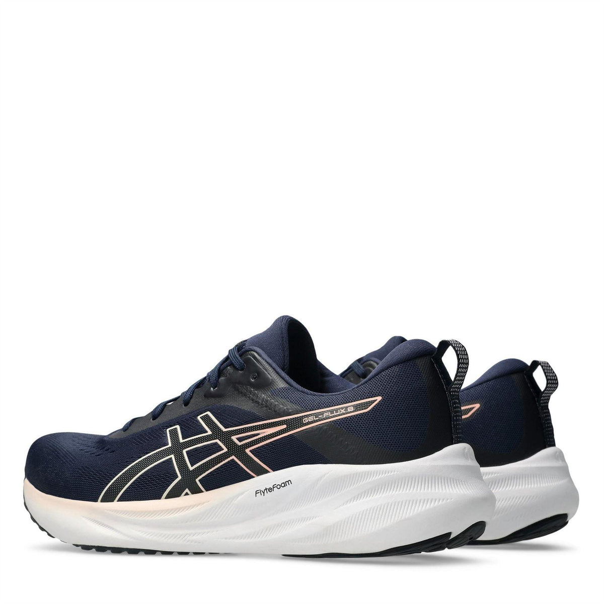Midnight-Black - Pack Shot - Asics Womens-Ladies Gel Flux 8 Shoes