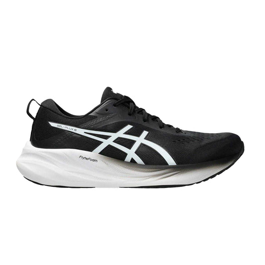 Black-White - Front - Asics Womens-Ladies Gel Flux 8 Shoes