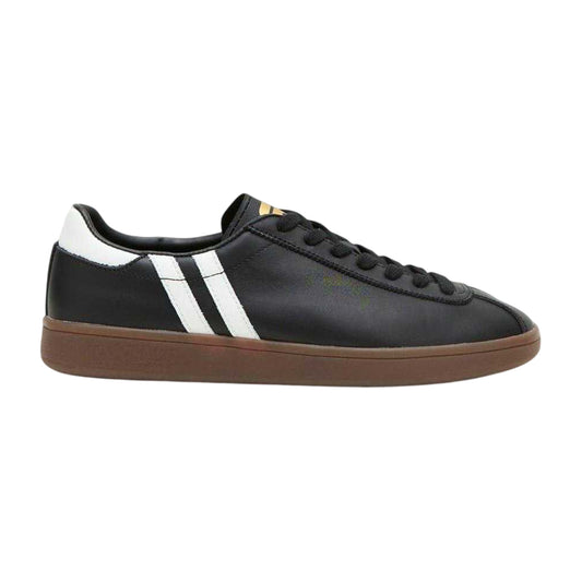 Black-White - Front - Patrick Mens Monaco Leather Trainers