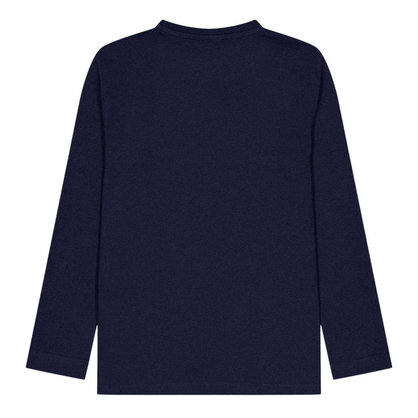 Navy - Back - Boss Childrens-Kids Logo Long-Sleeved T-Shirt