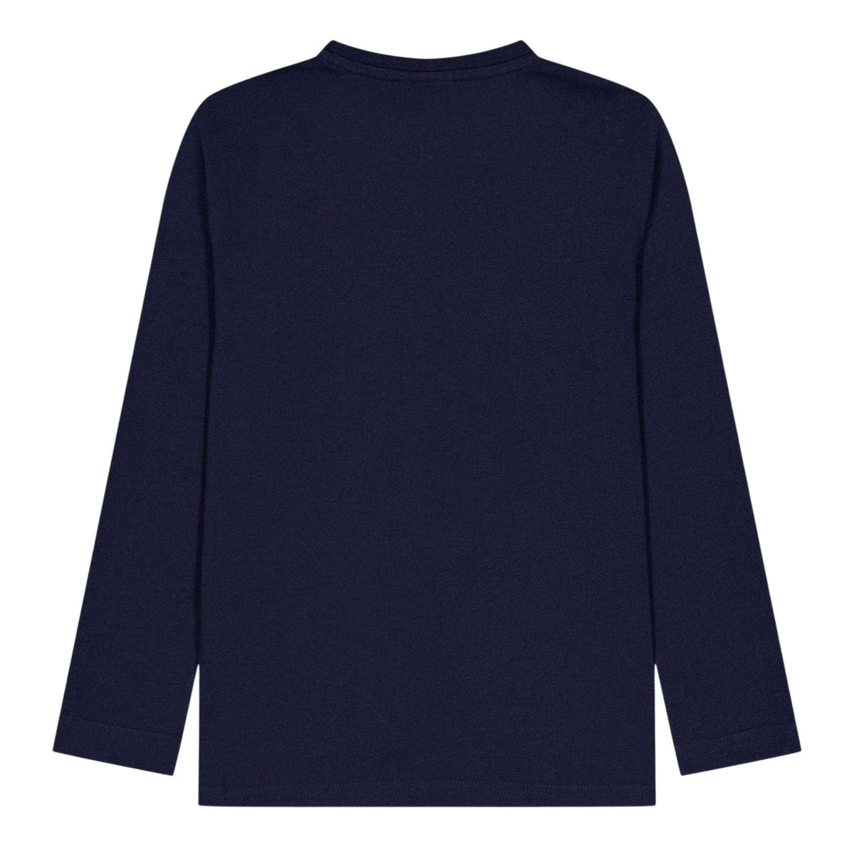 Navy - Back - Boss Childrens-Kids Logo Long-Sleeved T-Shirt