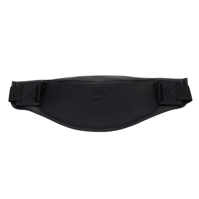 Black - Front - Lacoste Naos Pique Waist Bag