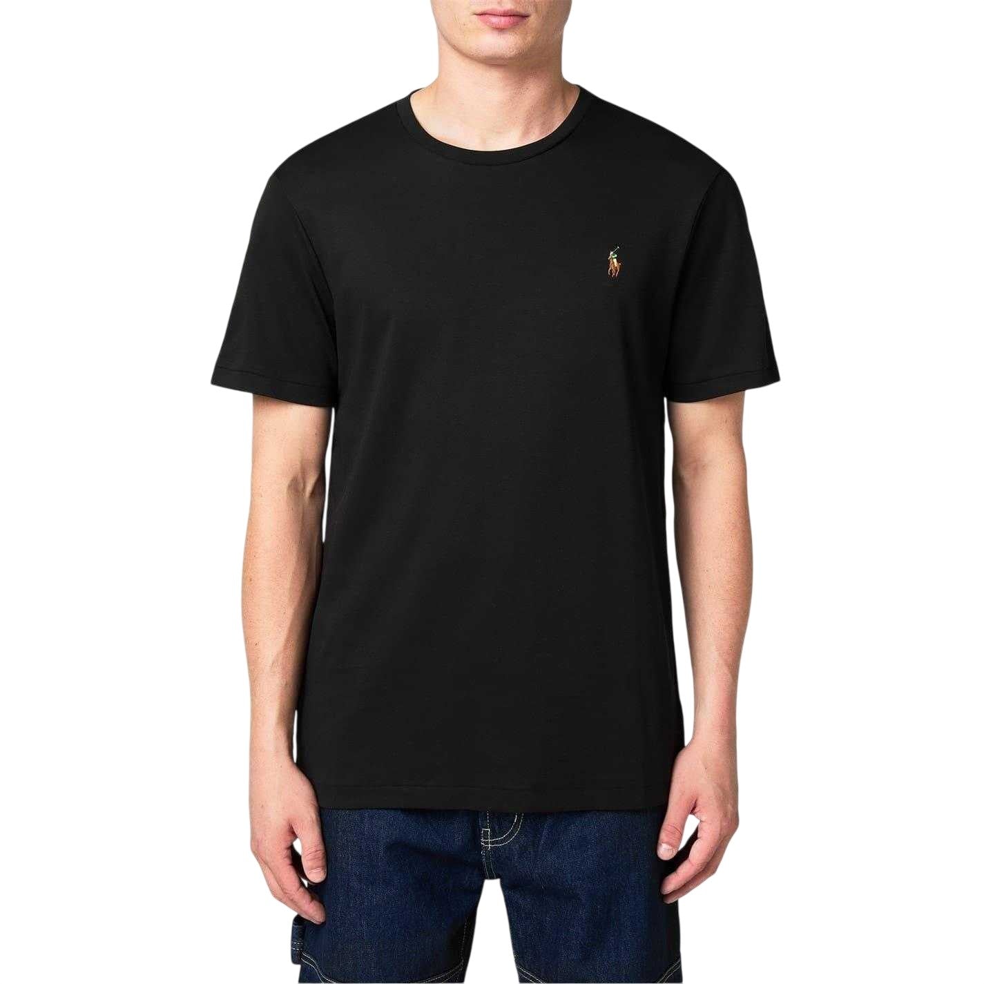 Black - Lifestyle - Ralph Lauren Mens Pima Cotton Regular T-Shirt