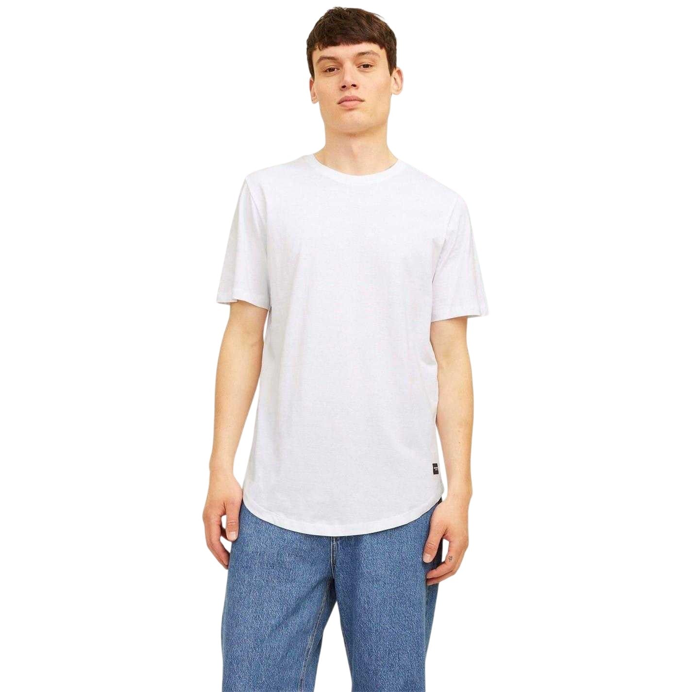 White-Black-Navy-Forest - Pack Shot - Jack And Jones Mens Noa Crew Neck T-Shirt (Pack of 5)