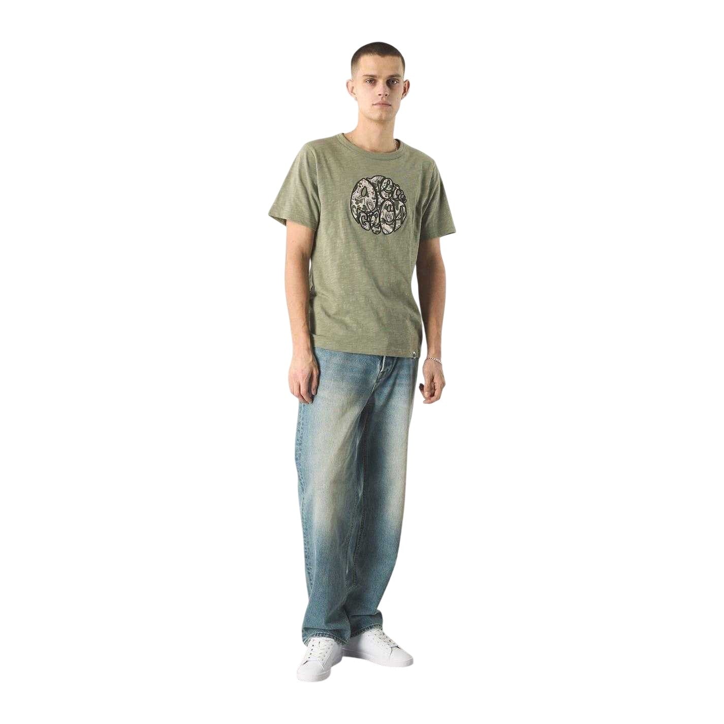 Green - Lifestyle - Pretty Green Mens Aquarelle Crew Neck T-Shirt