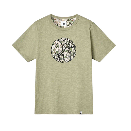 Green - Front - Pretty Green Mens Aquarelle Crew Neck T-Shirt