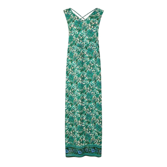 Oatmeal - Front - Vero Moda Womens-Ladies Anna Floral V Neck Maxi Dress