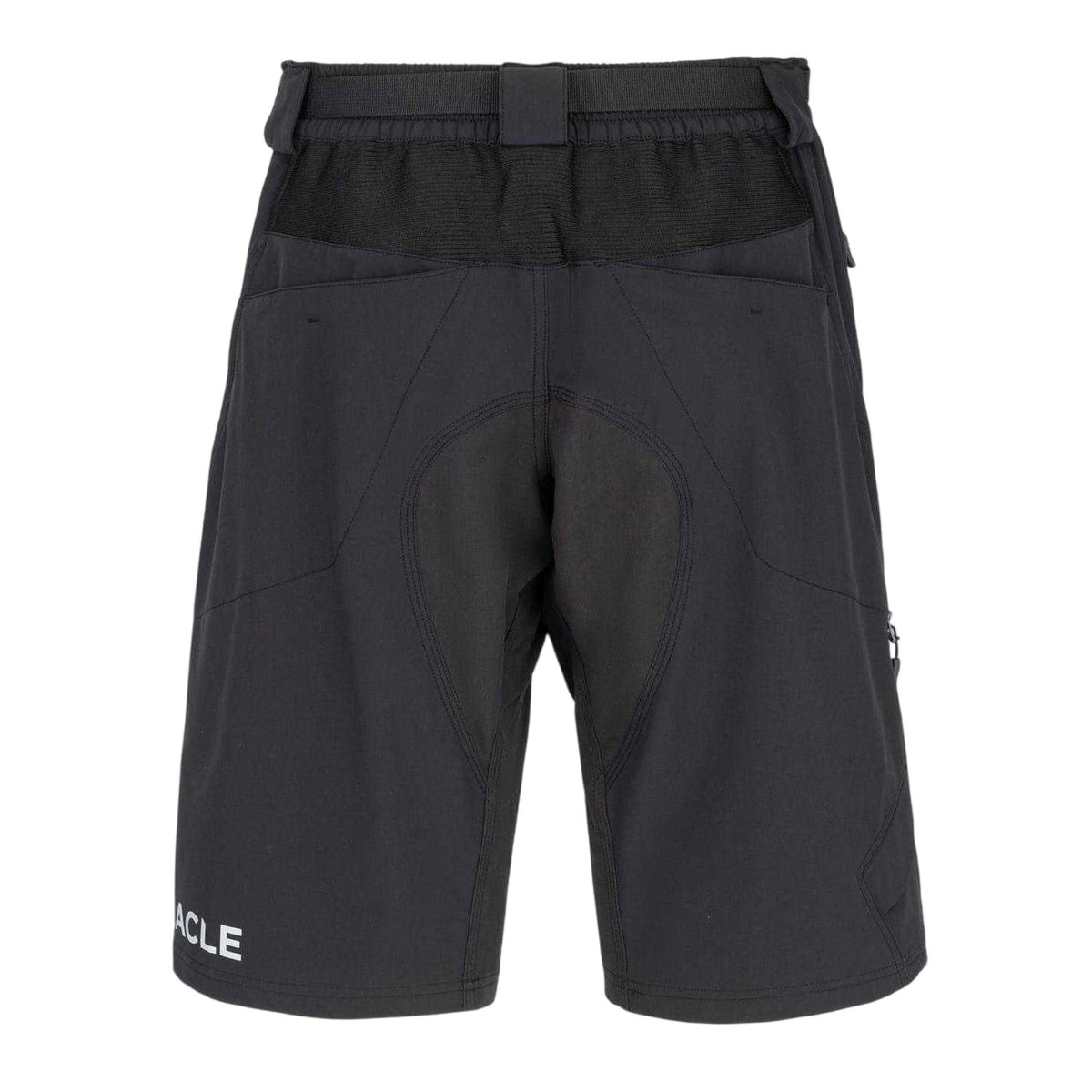 Black - Back - Pinnacle Mens 2 in 1 Cycling Shorts