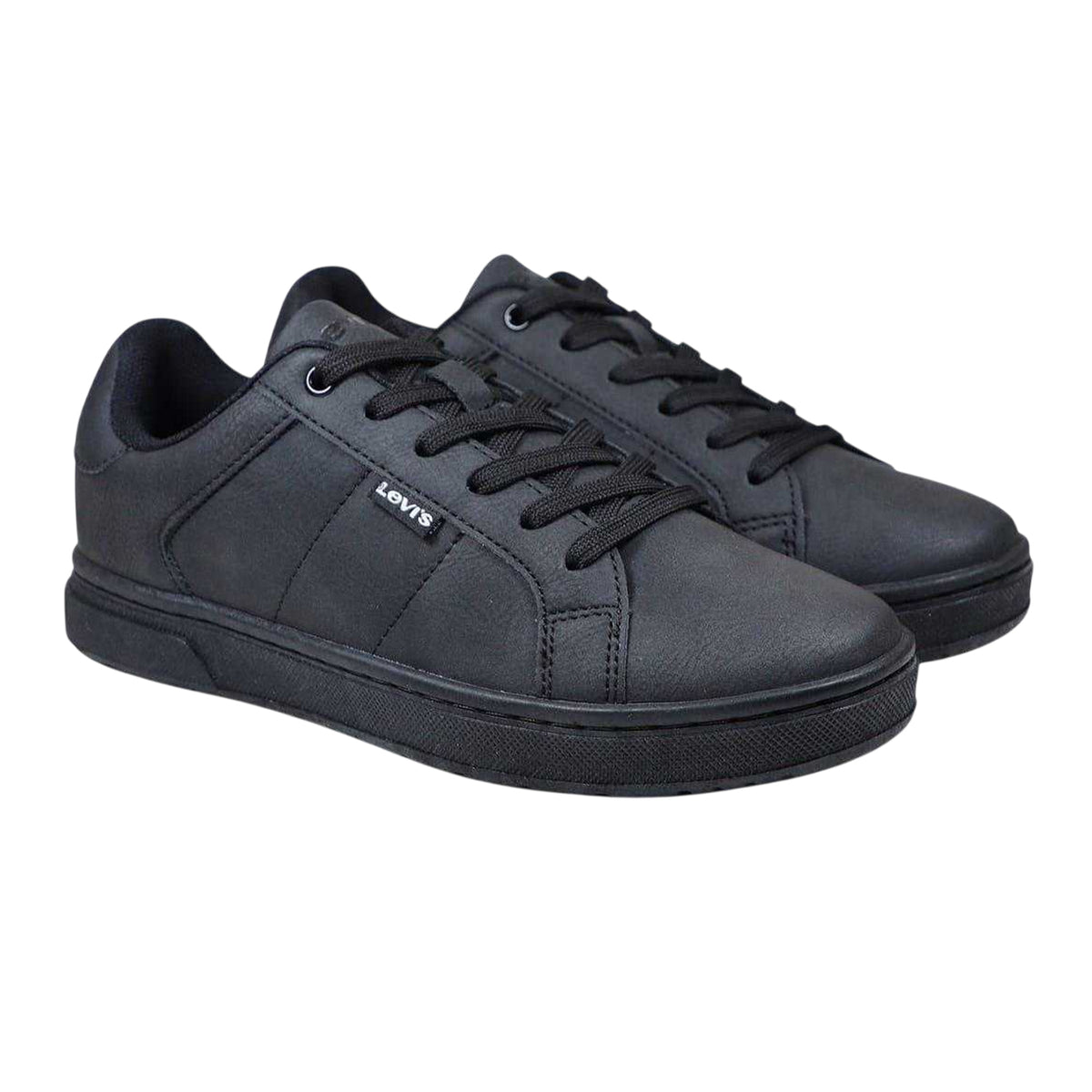 Black - Pack Shot - Levis Childrens-Kids Trainers