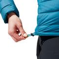 Turquoise - Side - Berghaus Womens-Ladies Silksworth Hooded Down Jacket