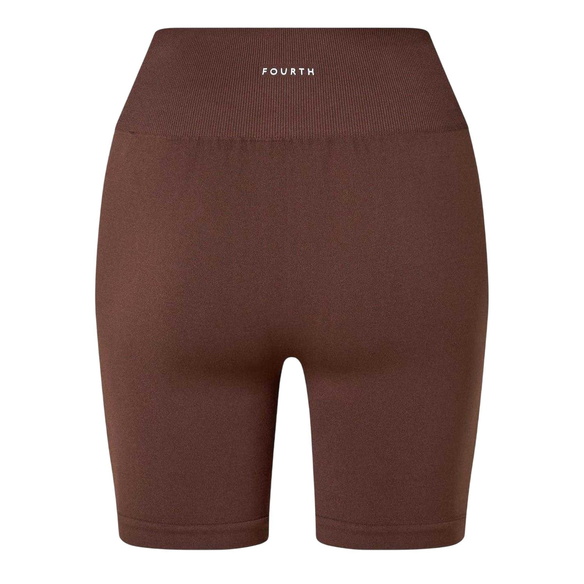 Chocolate - Back - 4th & Reckless Womens-Ladies Kendal Seamless Slim Cycling Shorts