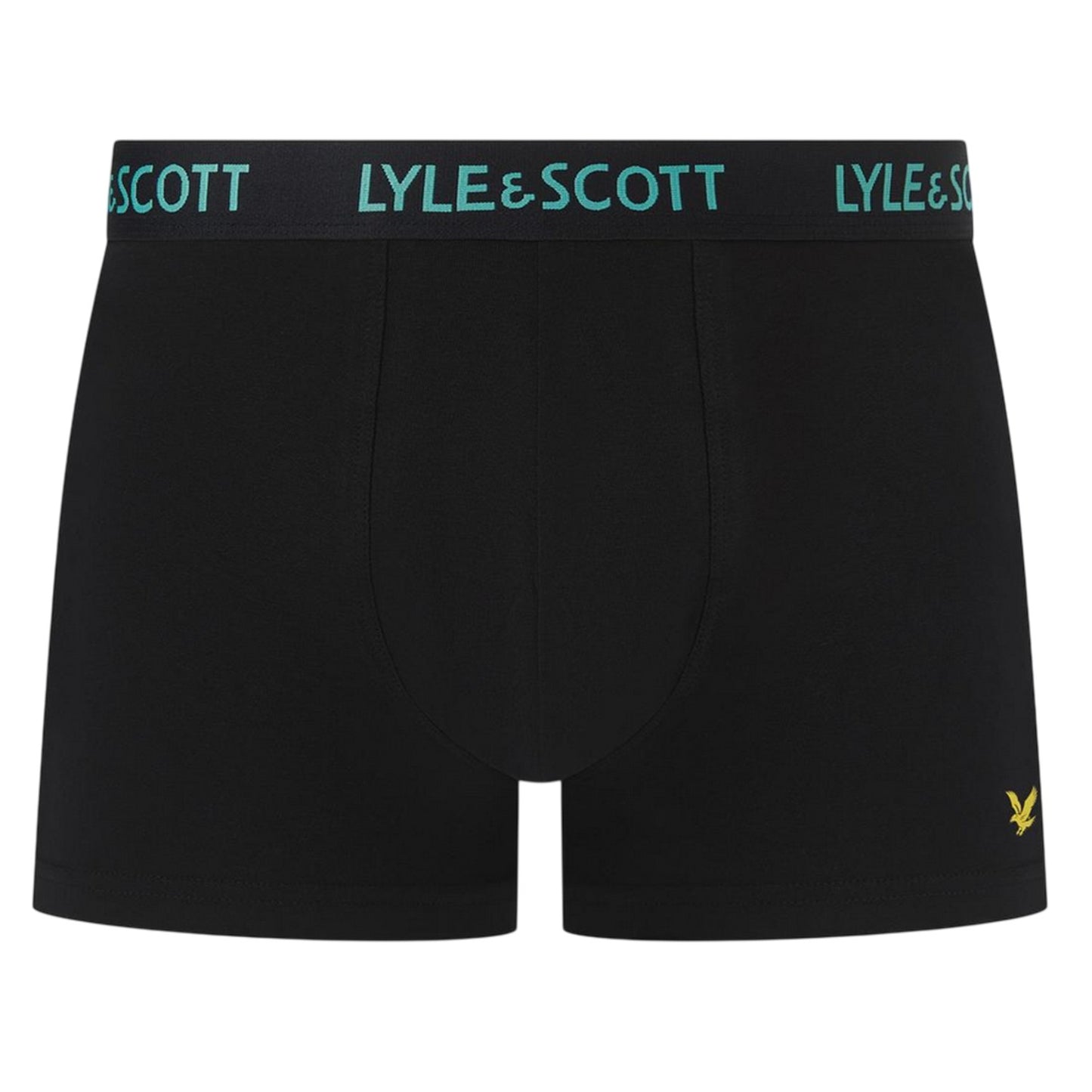 Black - Close up - Lyle & Scott Mens Core Plain Boxer Shorts (Pack of 5)