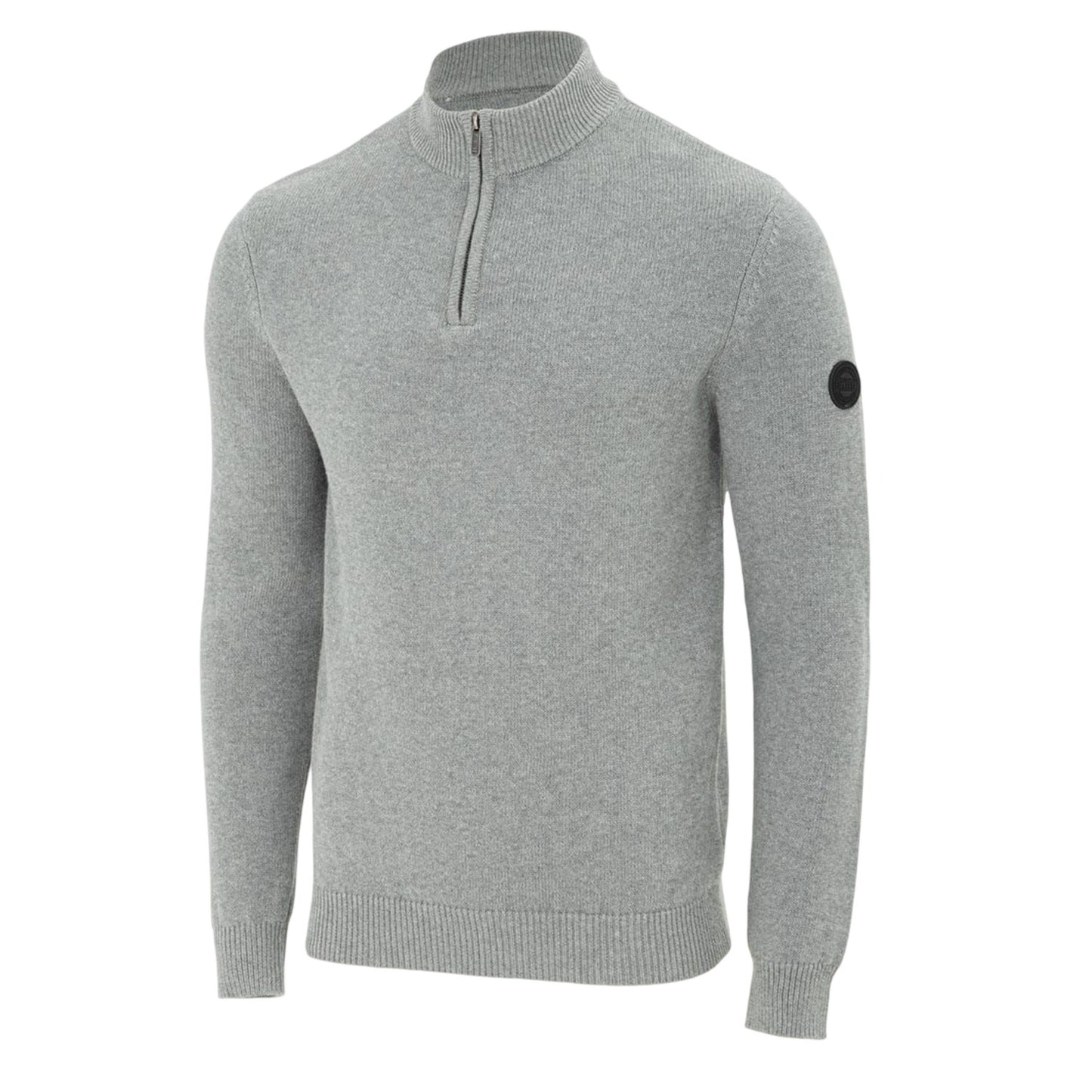 Grey - Lifestyle - Firetrap Mens Cotton Quarter Zip Snug Fit Casual Jumper