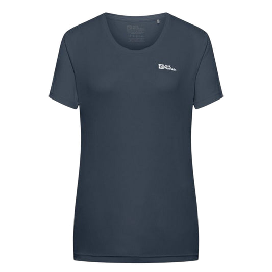Midnight Blue - Front - Jack Wolfskin Womens-Ladies Tech Regular T-Shirt