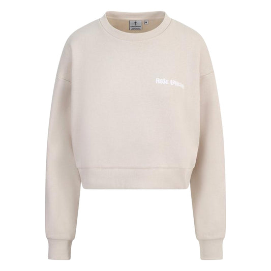 Summer Sand - Front - Rose London Womens-Ladies Authentic Relaxed Fit Crop Sweatshirt