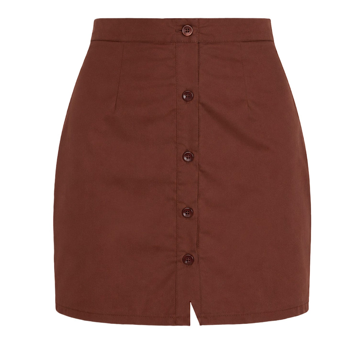 Chocolate - Back - Missy Empire Womens-Ladies Cut Out Mini Shirt Dress