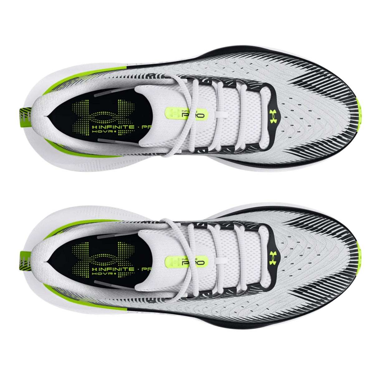 White - Pack Shot - Under Armour Womens-Ladies Infinite Pro Running Trainers