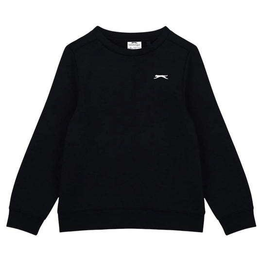 Black - Front - Slazenger Boys Logo Fleece Sweatshirt