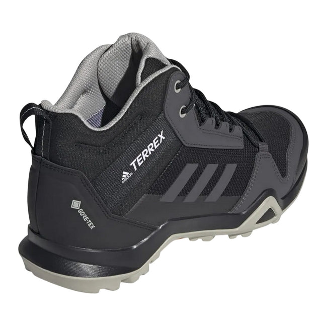 Black-Grey - Back - Adidas Womens-Ladies Terrex AX3 Mid Gore Tex Hiking Shoes