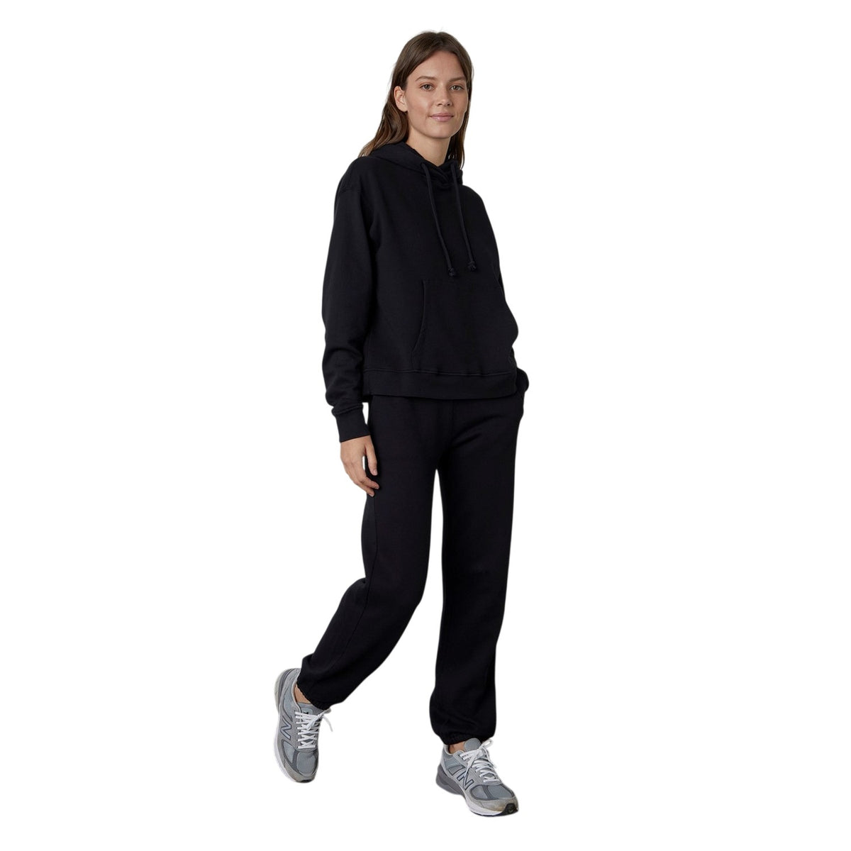 Black - Back - Velvet by Graham & Spencer Womens-Ladies Fleece Hoodie