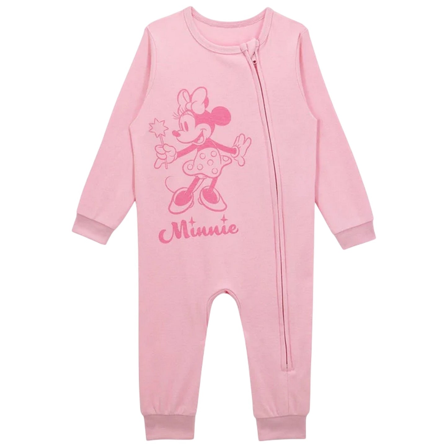 Pink-White - Lifestyle - Disney Baby Minnie Mouse Snug Fit Sleepsuit (Pack of 3)