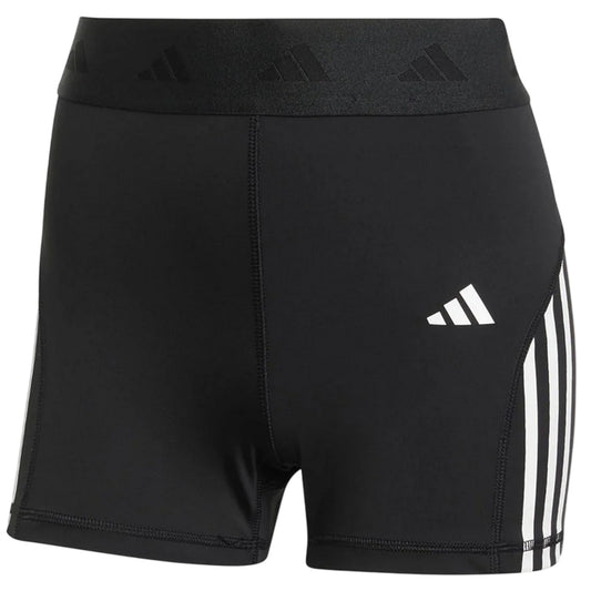 Black - Front - Adidas Womens-Ladies Hyperglam 3 Stripes Shorts