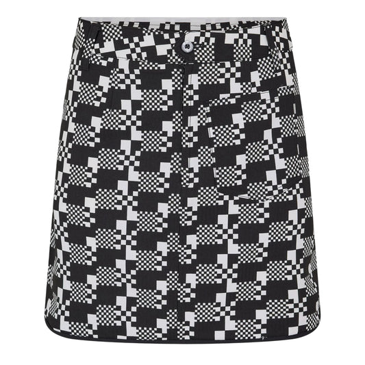 Black - Front - Puma Womens-Ladies Houndstooth Golf Skort