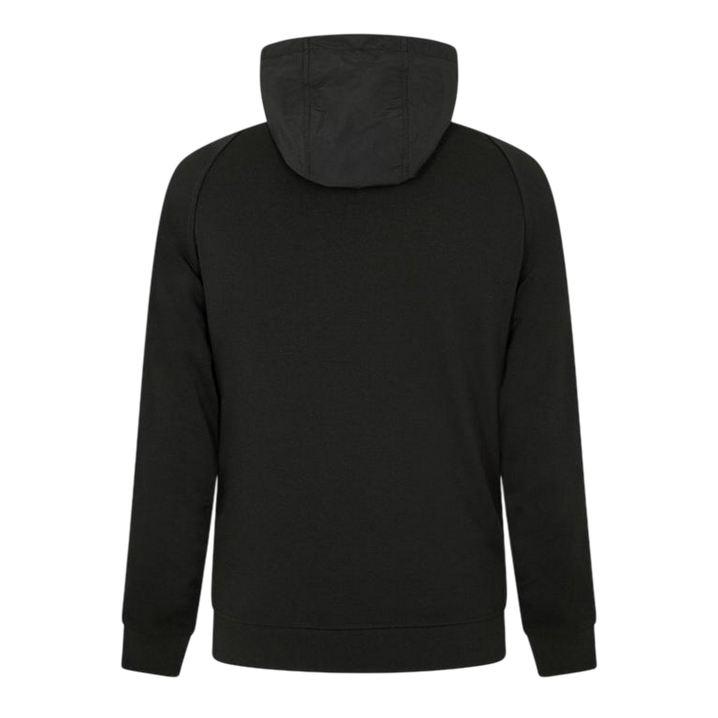Jet Black - Back - Lyle & Scott Mens Hybrid Hooded Jacket